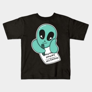 alien grocery list Kids T-Shirt